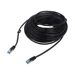 Patch cord F/UTP Cat 5e negru 30m 26AWG ecranat | Electronic-mag.ro | Componente Electronice