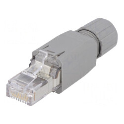 Mufă RJ45 Cat5e Ecranat Aurit 8p8c | Electronic-mag.ro | Componente Electronice