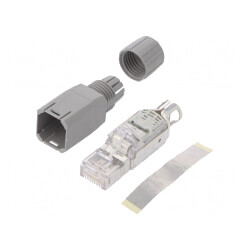 Mufă RJ45 Cat 5 Aurit 8P8C 22AWG | Electronic-mag.ro | Componente Electronice