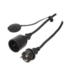 Prelungitor alimentare 30m 16A negru | Electronic-mag.ro | Componente Electronice
