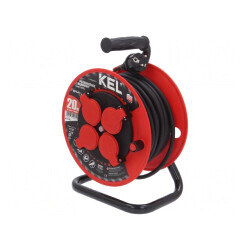 Prelungitor Bobinat 4 Prize Guma Negru 3x1,5mm2 | Electronic-mag.ro | Componente Electronice
