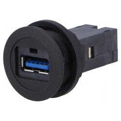 Soclu USB 22mm Harmony XB5 Negru IP20 | Electronic-mag.ro | Componente Electronice