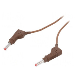 Cablu măsurare 32A mufă banană 4 mm maro | Electronic-mag.ro | Componente Electronice