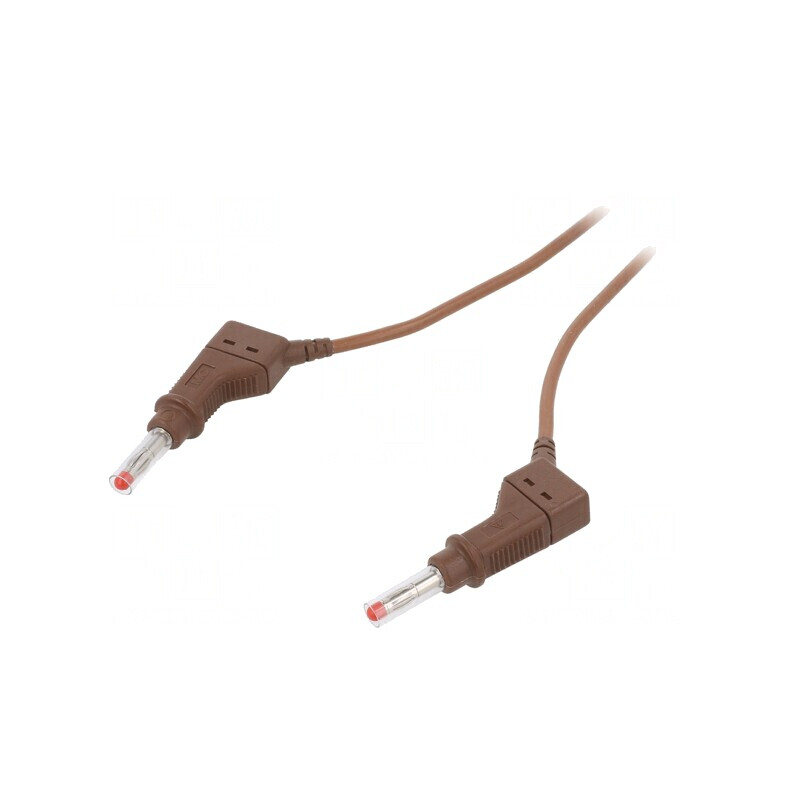 Cablu măsurare 32A mufă banană 4 mm maro | Electronic-mag.ro | Componente Electronice