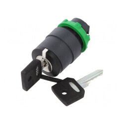 Comutator Rotativ cu Cheie 22mm Negru ZB5AG7 | Electronic-mag.ro | Componente Electronice