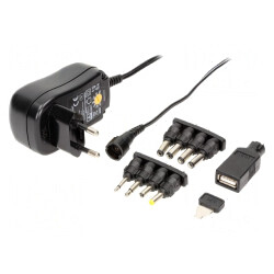 Alimentator Universal Pulsatoriu 3VDC 1A cu Mufă EU | Electronic-mag.ro | Componente Electronice