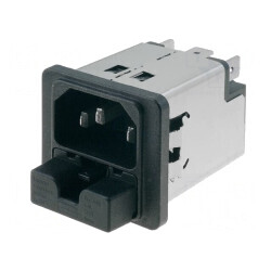 Conector Alimentare AC Soclu Tată 4A 250VAC IEC 60320 | Electronic-mag.ro | Componente Electronice