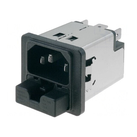 Conector Alimentare AC Soclu Tată 4A 250VAC IEC 60320 | Electronic-mag.ro | Componente Electronice