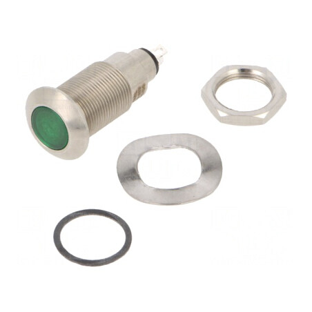 Lampă de control LED verde 12-28V Ø12,7mm | Electronic-mag.ro | Componente Electronice