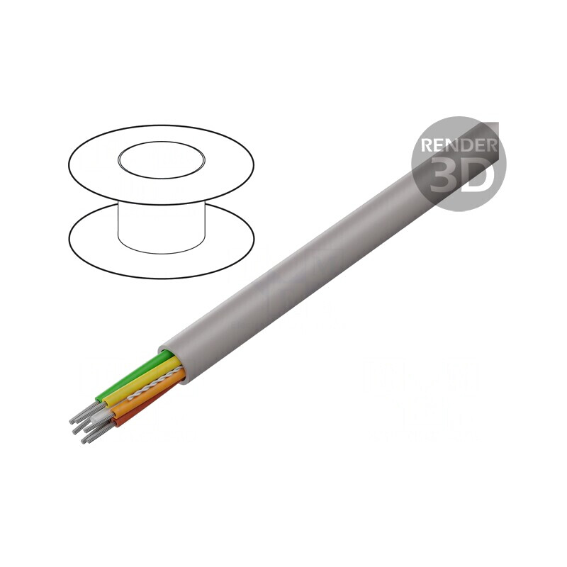 Cablu EcoCable Mini 6x28AWG neecranat 30,5m 300V | Electronic-mag.ro | Componente Electronice