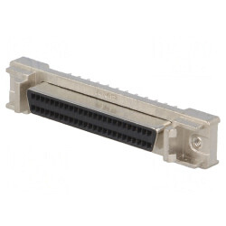 Conector SCSI 50-PIN Ecranat cu Clichet Soclu Mamă THT | Electronic-mag.ro | Componente Electronice