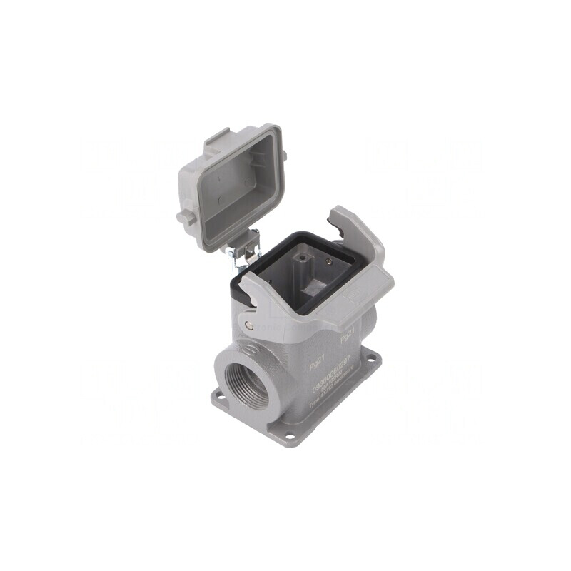 Carcasă: pentru conectori HDC Han® B dimensiune 6B cu clichet: cod: 09300060297,  | Electronic-mag.ro | Componente Electronice