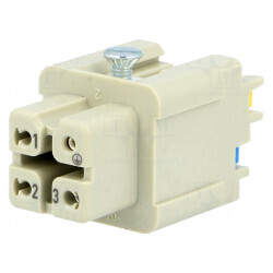 Conector HDC Quick Lock 4P+3PE Mamă | Electronic-mag.ro | Componente Electronice