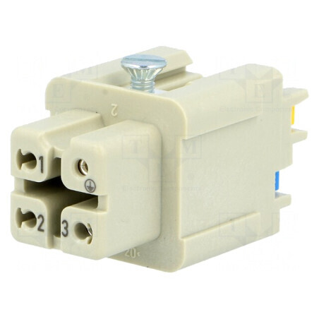 Conector HDC Quick Lock 4P+3PE Mamă | Electronic-mag.ro | Componente Electronice