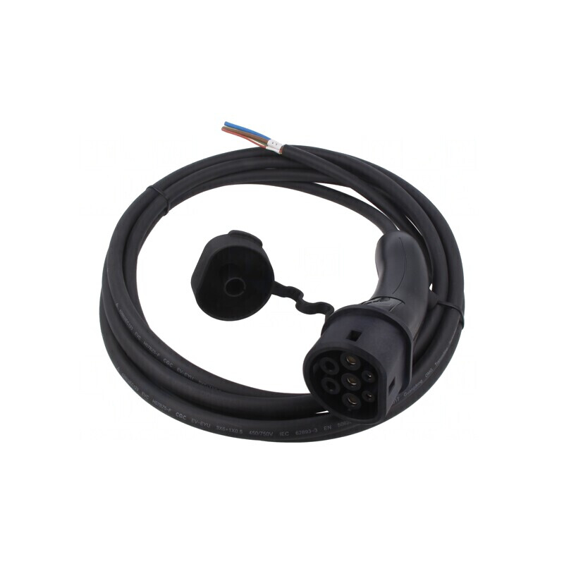Cablu: eMobility 250V 3,6kW IP54 cabluri,Tip 2 5m 20A: cod: HVCOIMBR6PS502L500,  | Electronic-mag.ro | Componente Electronice