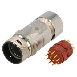 Conector M23 Mufă PIN 12 Tată Lipire Aurit 7A | Electronic-mag.ro | Componente Electronice