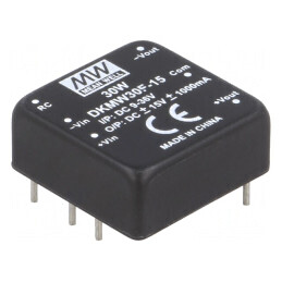 Convertor DC/DC 30W 9-36V la 15V/-15V THT | Electronic-mag.ro | Componente Electronice