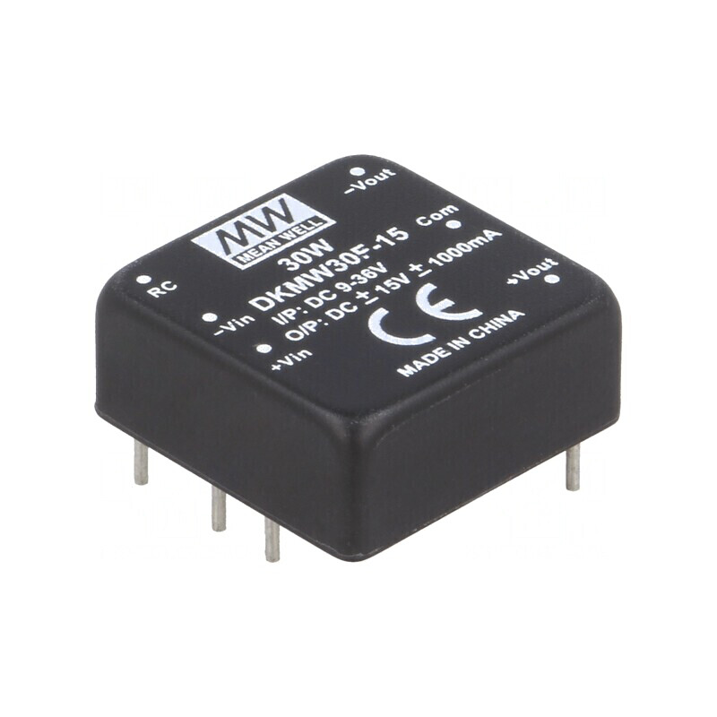 Convertor DC/DC 30W 9-36V la 15V/-15V THT | Electronic-mag.ro | Componente Electronice