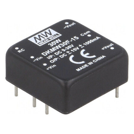 Convertor DC/DC 30W 9-36V la 15V/-15V THT | Electronic-mag.ro | Componente Electronice