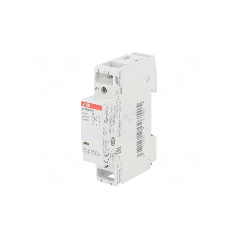 Contactor 2P 20A 230V NO | Electronic-mag.ro | Componente Electronice
