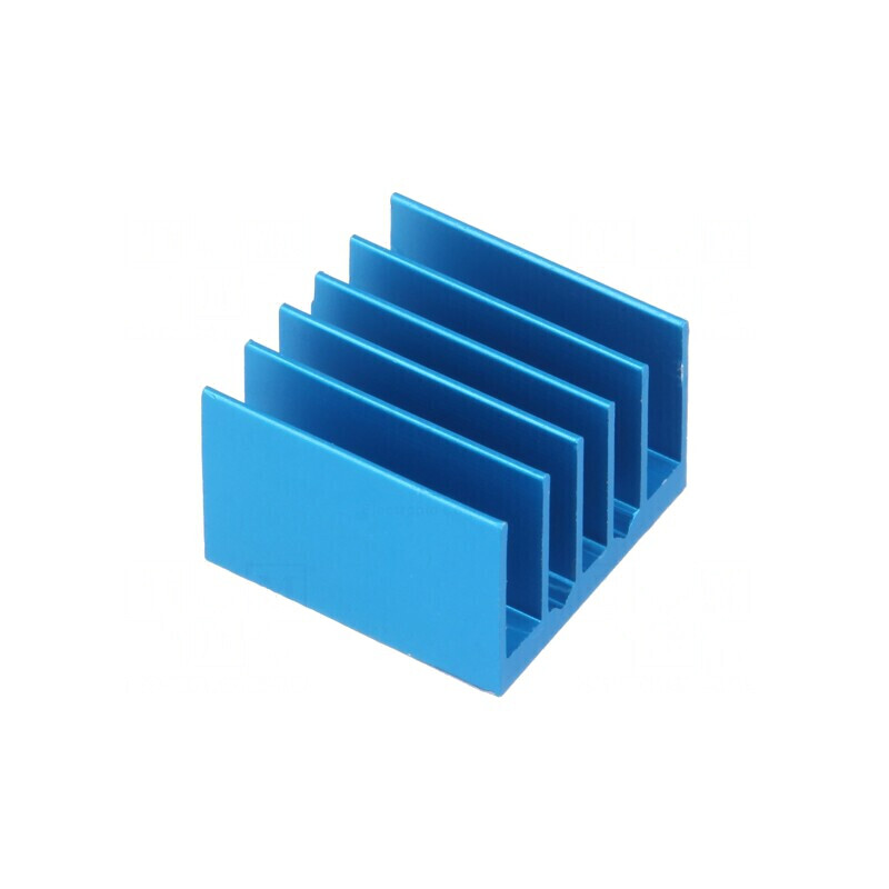 Radiator Extrudat cu Aripioare BGA Albastru 19x19mm | Electronic-mag.ro | Componente Electronice