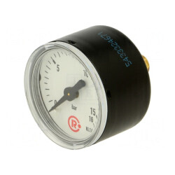 Manometru 0-16 bar 40mm Lichide și Gaze Inerte | Electronic-mag.ro | Componente Electronice