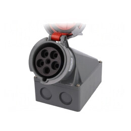 Conector alimentare AC trifazat 63A 400VAC IP67 Soclu Mamă | Electronic-mag.ro | Componente Electronice