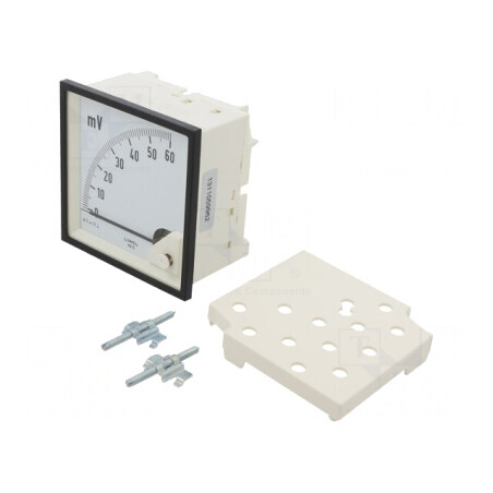 Voltmetru Panou VDC 0-60mV Clasa 1.5 Umax 600V 96x96mm | Electronic-mag.ro | Componente Electronice
