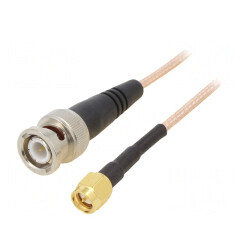 Cablu Coaxial 50Ω 0,3m BNC SMA Ecranat -65÷150°C | Electronic-mag.ro | Componente Electronice