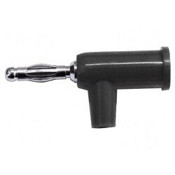 Mufă banană 4mm 15A 5kVDC neagră cupru beriliu | Electronic-mag.ro | Componente Electronice