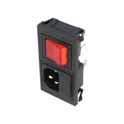 Conector Alimentare AC Soclu Tată 10A 250V IEC 60320 | Electronic-mag.ro | Componente Electronice
