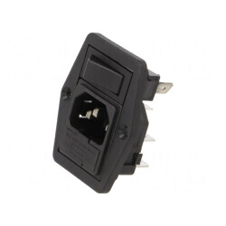 Conector Alimentare AC Soclu Tată 10A 250V IEC 60320 | Electronic-mag.ro | Componente Electronice