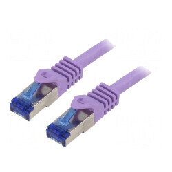 Patch Cord S/FTP Cat6a Cu LSZH Violet 10m | Electronic-mag.ro | Componente Electronice