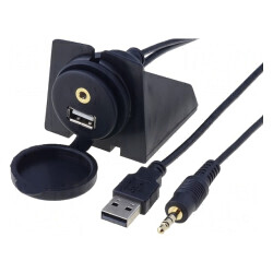 Adaptor USB/AUX | soclu Jack 3,5mm 3pin,USB A soclu | 2m | 