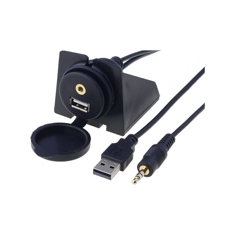 Adaptor USB la AUX Jack 3,5mm 3pin 2m | Electronic-mag.ro | Componente Electronice
