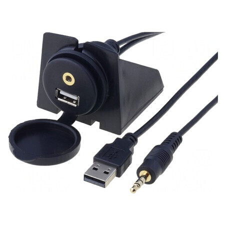 Adaptor USB la AUX Jack 3,5mm 3pin 2m | Electronic-mag.ro | Componente Electronice