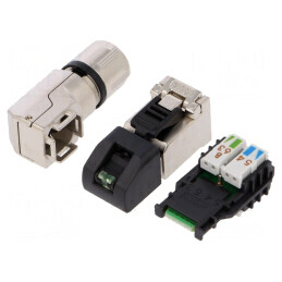 Mufă RJ45 8P8C Cat 6a Ecranat Aurit | Electronic-mag.ro | Componente Electronice