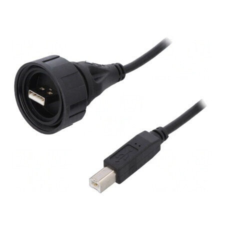 Cablu-adaptor USB A la USB B Etanș 2M | Electronic-mag.ro | Componente Electronice