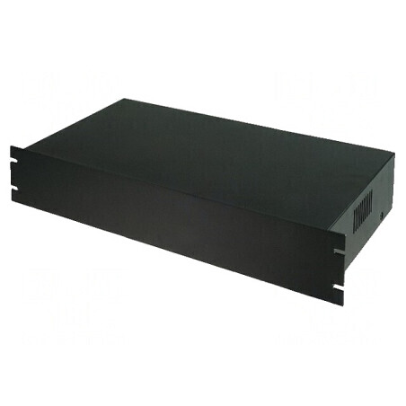 Carcasă: standard 19" 2U neagră Mat.carc: oţel Y: 250mm X: 482mm: cod: CP-37-2,  | Electronic-mag.ro | Componente Electronice