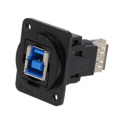 Adaptor USB A la USB B 3.0 Metal 19x24mm | Electronic-mag.ro | Componente Electronice