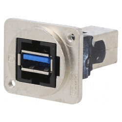 Adaptor USB A și B Soclu Metalic 3.0 19x24mm | Electronic-mag.ro | Componente Electronice