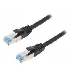 Patch cord S/FTP Cat6a Cu PUR Negru 20m | Electronic-mag.ro | Componente Electronice