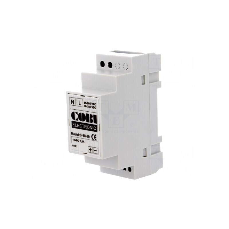 Alimentator Pulsatoriu DIN 30W 10VDC 3A IP20 | Electronic-mag.ro | Componente Electronice