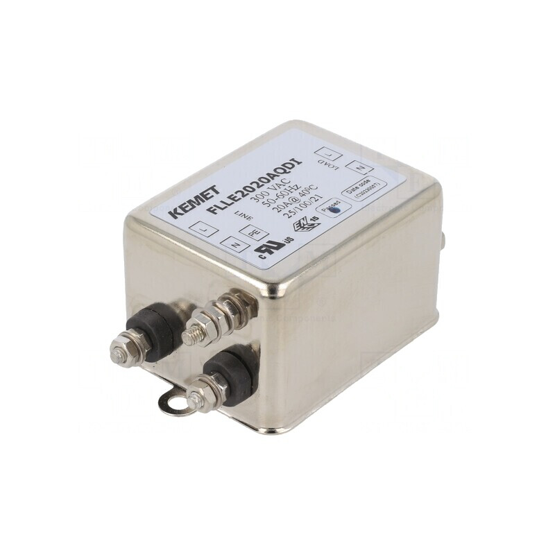Filtru Anti-Interferențe 300VAC 20A cu Șurub M4 40x50x65mm | Electronic-mag.ro | Componente Electronice