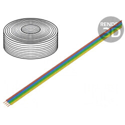 Cablu bandă Cu 4x0,14mm2 PVC 50m | Electronic-mag.ro | Componente Electronice