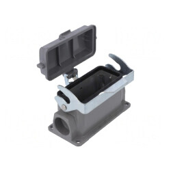 Carcasă pentru Conectori HDC D16B cu Clichet PG21 | Electronic-mag.ro | Componente Electronice