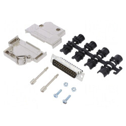 Conector D-Sub 25 PIN Tată 45° Terminal Șurub | Electronic-mag.ro | Componente Electronice