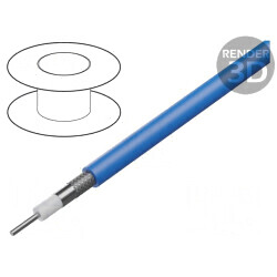 Cablu: coaxial | RG405/U | 1x50Ω | sârmă | CCS | 24AWG | PTFE | 30m | 