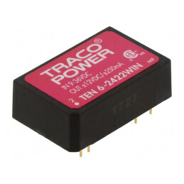 Convertor DC/DC 6W 9-36V la 12V/-12V DIP24 TEN 6-2422WIN | Electronic-mag.ro | Componente Electronice