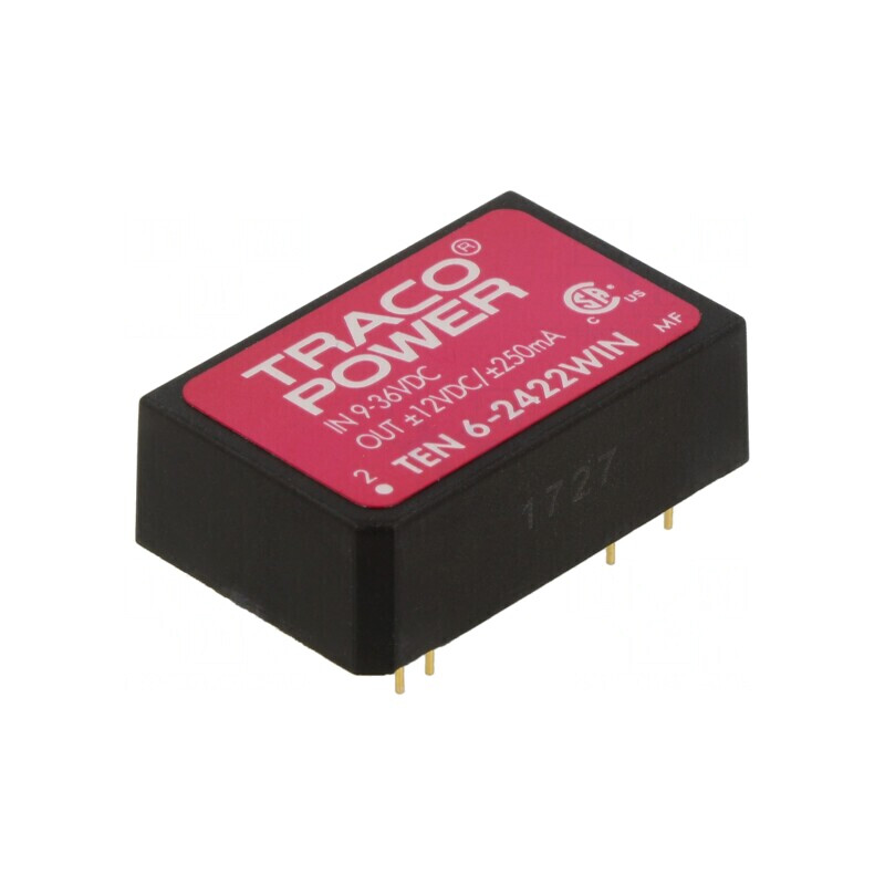 Convertor DC/DC 6W 9-36V la 12V/-12V DIP24 TEN 6-2422WIN | Electronic-mag.ro | Componente Electronice
